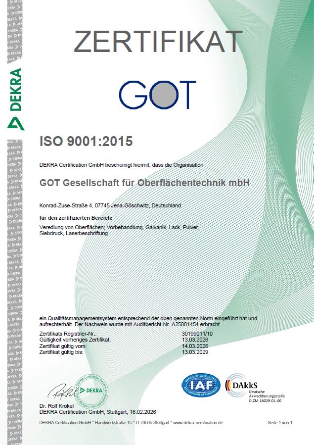 Zertifikat Rezert ISO 9001 2020