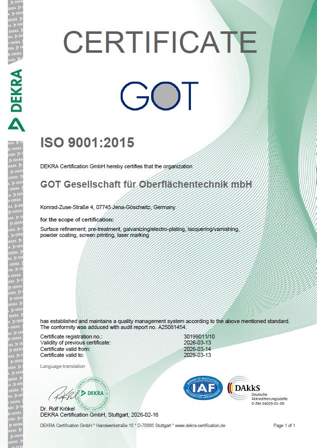 Zertifikat Rezert ISO 9001 2020 engl
